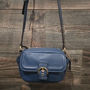 Coach Navy Leather Crossbody Bag